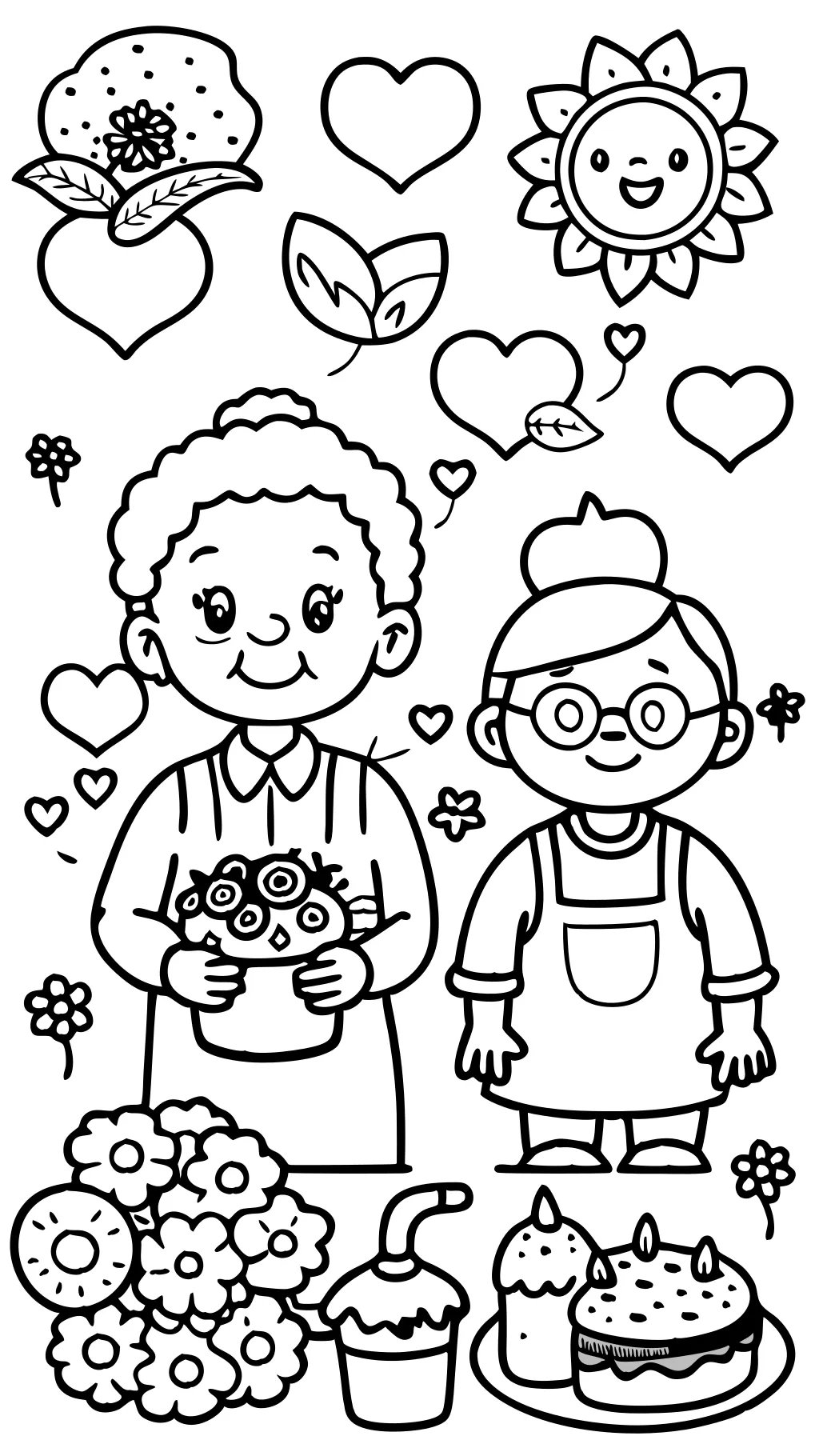 coloring pages grandparents day